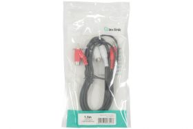 av:link 2 x RCA plugs to 2 x stackable RCA plugs 1.8m - 112.118UK