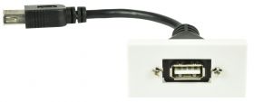 av:link Wall Plate Module - USB2.0 Type-A Socket to Female Tail - 122.530UK