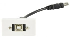 av:link Wall Plate Module - USB2.0 Type-B Socket to Female Type-A Tail - 122.535UK