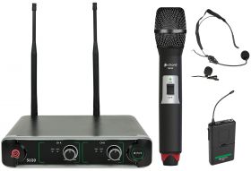 Citronic SU20-C SU20 Dual UHF Combo Microphone Set Red + Green - 171.909UK
