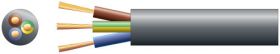 Mercury 3 core round mains PVC, 3 x 48/0.2mm, 15A, 8.7mmØ, Black, 100m - 804.350UK