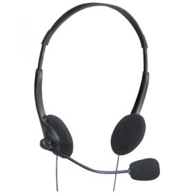 SoundLAB Stereo PC Headset with Flexible Boom Microphone & In-line Volume Control