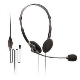 SoundLAB Stereo Headset with Rotating Boom Microphone and In-Line Volume Control