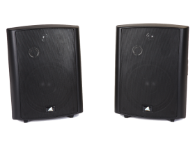 Australian Monitor AMPAV30B 30W Active Speaker Set - Black Includes 1 x active & 1 x passive speaker,