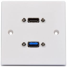 AVlink Multimedia Wallplate with 8K HDMI and USB3.0 Sockets