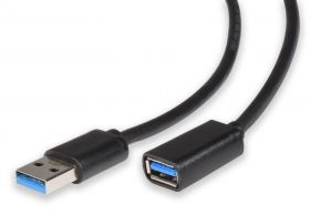 AVlink USB 3.0 Type-A Plug to Type-A Socket Leads, 3m length