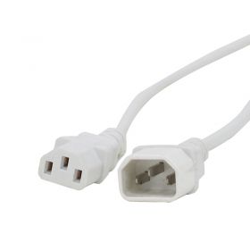 LEDJ 5m IEC Male - IEC Female Cable (White Sheath)