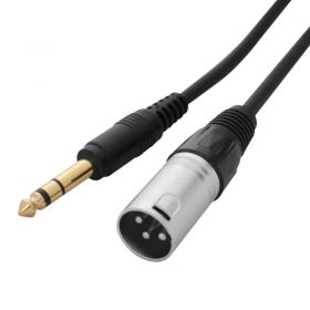 W Audio 0.25m XLR Male - 6.35mm Stereo Jack Cable