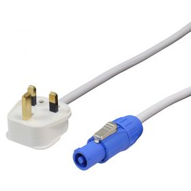 LEDJ 1.25m 13A - Seetronic Powerkon Cable (White Sheath)