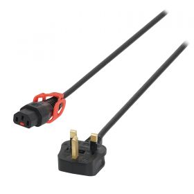 IEC LOCK 2m 13A - C13 IEC Lock+ Cable (5A Fuse) PC1544