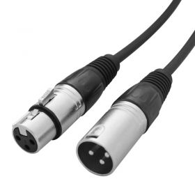 W Audio 3 pin XLR Male to Female Microphone Cable, 5m