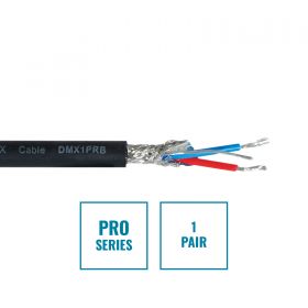 eLumen8 PRO Screened 1 Pair DMX Cable DMX1PRB, 100m Drum Black