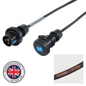 eLumen8 5m 2.5mm IP67 Black 16A Male - 16A Female Cable