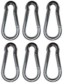 Citronic Pack of 6 x Spring Carabiners