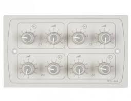 Cloud RSL6x4 White 4xRemote Source/Level Cont in 2-Gang UK Plate