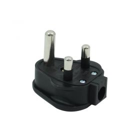 Masterplug 15A HD Round Pin Mains Plug, Black (HDPT15B)
