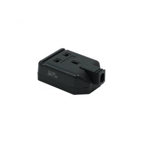 Masterplug 1 Gang 13A HD Mains Socket, Black (ELS13B)