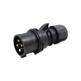 PCE 16A 415V 3P+E Plug Black (014-6x)