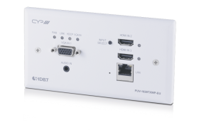 CYP PUV-1630TXWP HDBaseT UK Wallplate Transmitter with 2 x HDMI Inputs, 1 x VGA Input & Auto Conversion