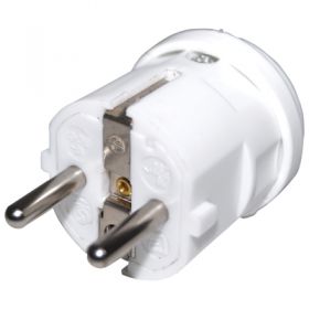 Eagle 2 Pin White Rewireable Euro 2P Plug  (E301AK)