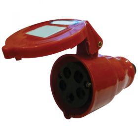 Eagle  400 V Red 16 A 5 Contact High Current In-line Socket  (E302AW)
