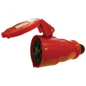 Eagle  400 V Red 32 A 5 Contact High Current In-line Socket  (E302BQ)