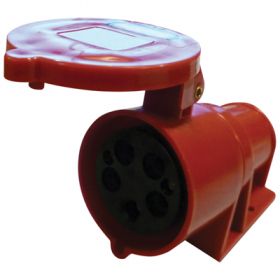 Eagle  400 V Red 32 A 5 Contact High Current Angled Outlet Wall Mount  (E302BR)