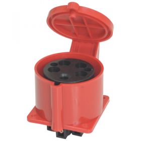 Eagle  400 V Red 32 A 5 Contact High Current Straight Outlet Panel Mount  (E302BV)