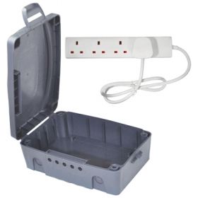 Eagle Outdoor IP 54 Rated Electrical Connection Box & 4 Gang Extension Lead  (E804C)