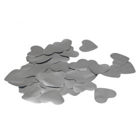 Equinox Loose Confetti Hearts 55mmÂ - Metallic Silver 1kg