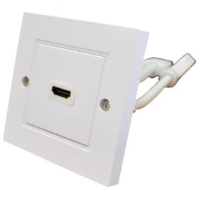 Eagle Single HDMI Wall Plate With Flying Lead  (F267SB)