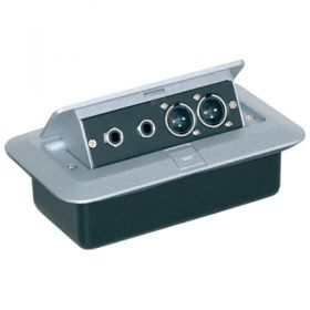 Eagle  Pop-up AV Combination Plate with Jack Sockets & 3 Pin XLR Chassis Plugs  (F267WE)