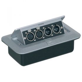 Eagle  Pop-up AV Combination Plate with 3 Pin Chassis Plugs & XLR Sockets  (F267WF)