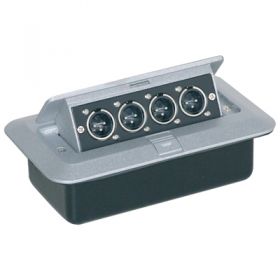 Eagle  Pop-up AV Combination Plate with 4 x XLR Chassis Plugs  (F267WH)