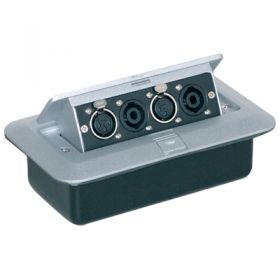 Eagle  Pop-Up AV Plate With 4 Pole Speaker Connectors & 3 Pin XLR Connectors  (F267WK)
