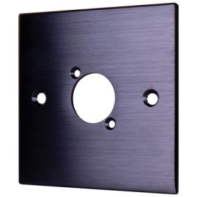 Eagle  Brushed Aluminium Black Wall Plate With D-Series Compatible Hole Plate Size 1 Hole (F267YA)