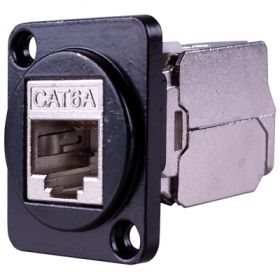 Eagle  Chassis mount D-Series compatible 6A keystone jack shielded IDC connections.  (F267YM)