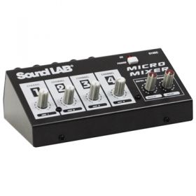 SoundLAB Soundlab 4 Channel Mono Microphone Mixer With Effects