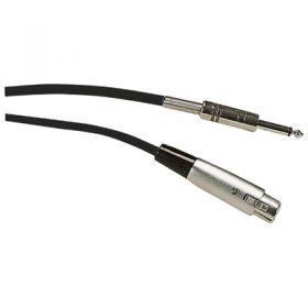 SoundLAB Standard Unbalanced 3 Pin XLR to 6.35 mm Jack Plug Microphone Lead 6M Lead Length (m) 6