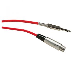 SoundLAB Standard Unbalanced 3 Pin XLR to 6.35 mm Jack Plug Microphone Lead 6M Lead Length (m) 6