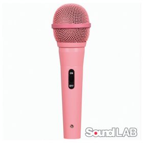 SoundLAB Soundlab Dynamic Vocal Microphone With Lead in Pink