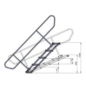 Global Truss GT Stage Deck Adjustable Stair 60-100cm