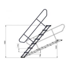 Global Truss GT Stage Deck Adjustable Stair 100-180cm