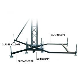 Global Truss Ground Support F34 PL BS0-150 Steel Outrigger 1.5m