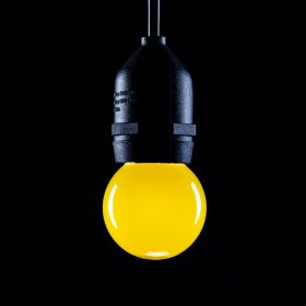 Prolite 1W LED Polycarbonate Golf Ball Lamp, ES Yellow