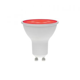 Prolite 7W Dimmable LED GU10 Lamp, Red
