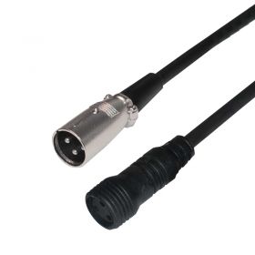 LEDJ 1m DMX XLR 3-Pin Male - Exterior IP Female Cable