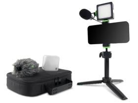 Mackie EM-93MK Complete Mobile Vlogger Kit for Smartphones and DSLRs - Microphone and LED Light Kit