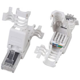 Eagle  Cat6A UTP RJ45 Tool-less Plug with Fixed Ring  (P284M)