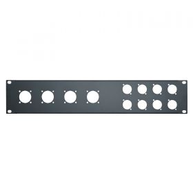 Penn Elcom 2U 19'' Punched Rack Panel - 8 D and 4 G Type  (R1273MPR/2UK)